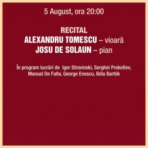 5 August – Recital Alexandru Tomescu